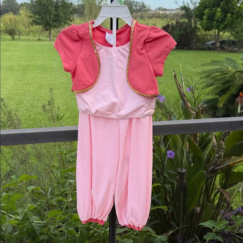 Gymboree 3/4 Halloween peach/pink Genie Princess Costume with hat new